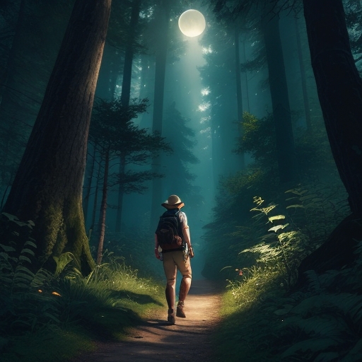 A Day and Night in the Enchanting Forest: Pedro's Adventurous Journey